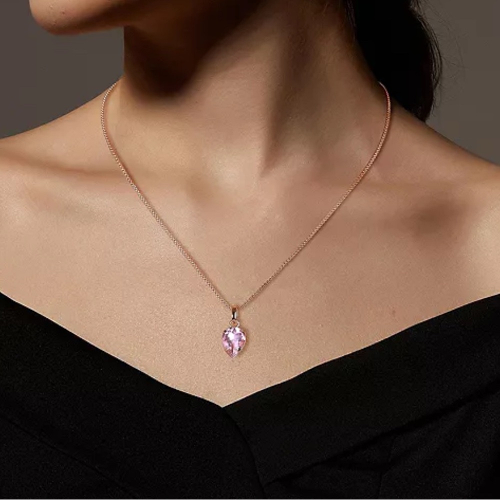 - Unwritten 14K Gold Plated Necklace and Pendant Jewelry set - Picture 3 of 6